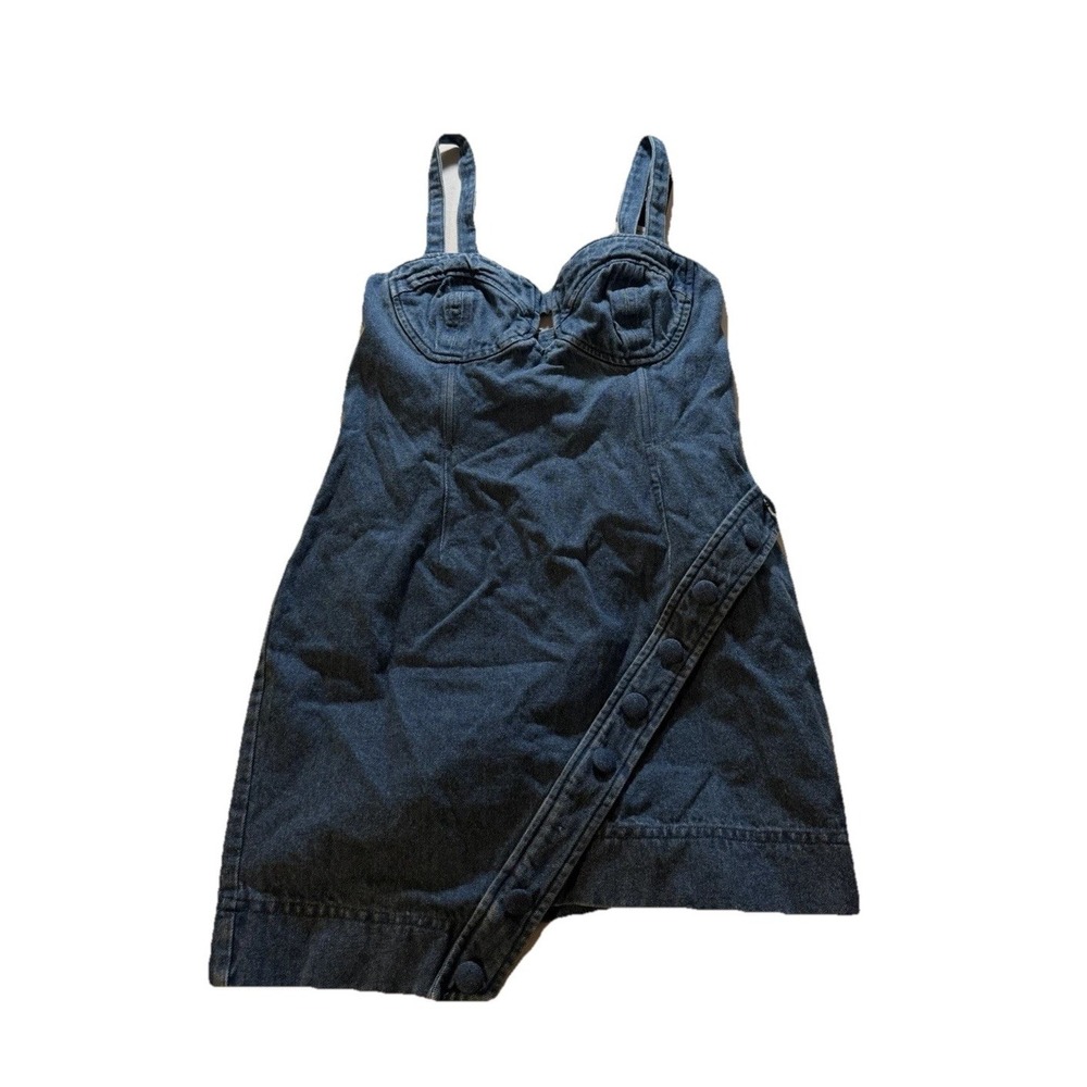 NWT Kindle And Kyle Jean Dress Size 4-6 Noho Wash Missing A Button
